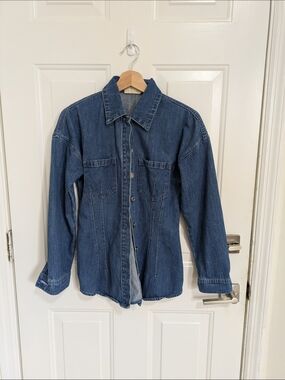 Torn By Ronny Kobo Tailored Blue Denim Shirt